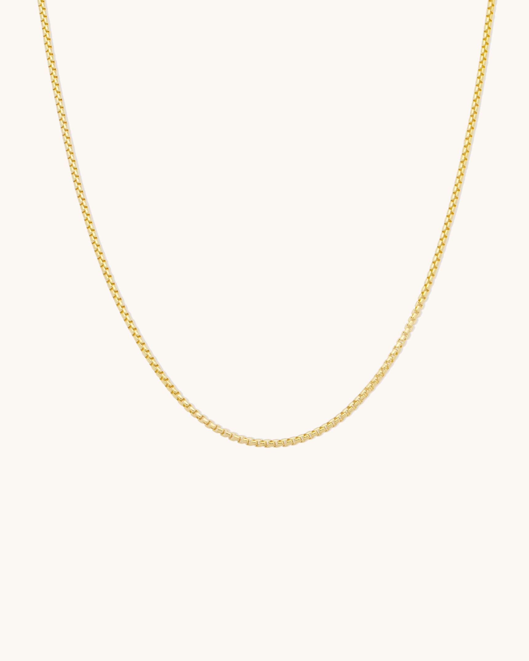 Round Box Chain Necklace