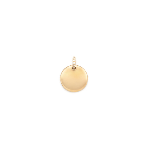 Round Pavé Pendant | Gold Vermeil & CZ