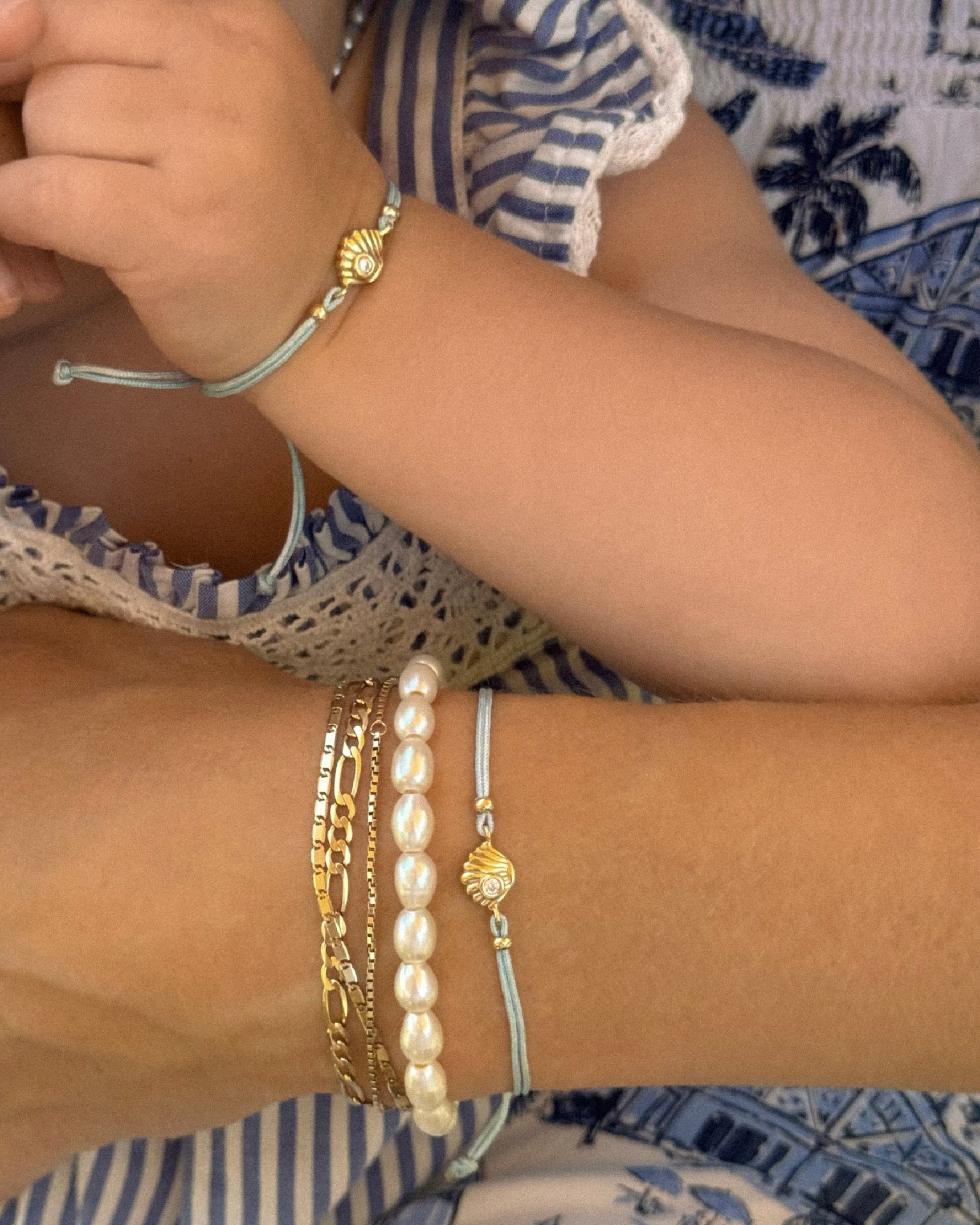 Colored Cord Shell Bracelet