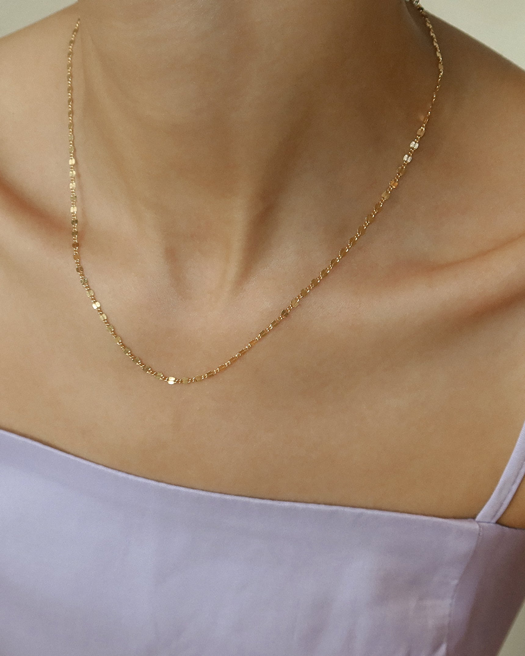 Shimmer Curb Chain Necklace