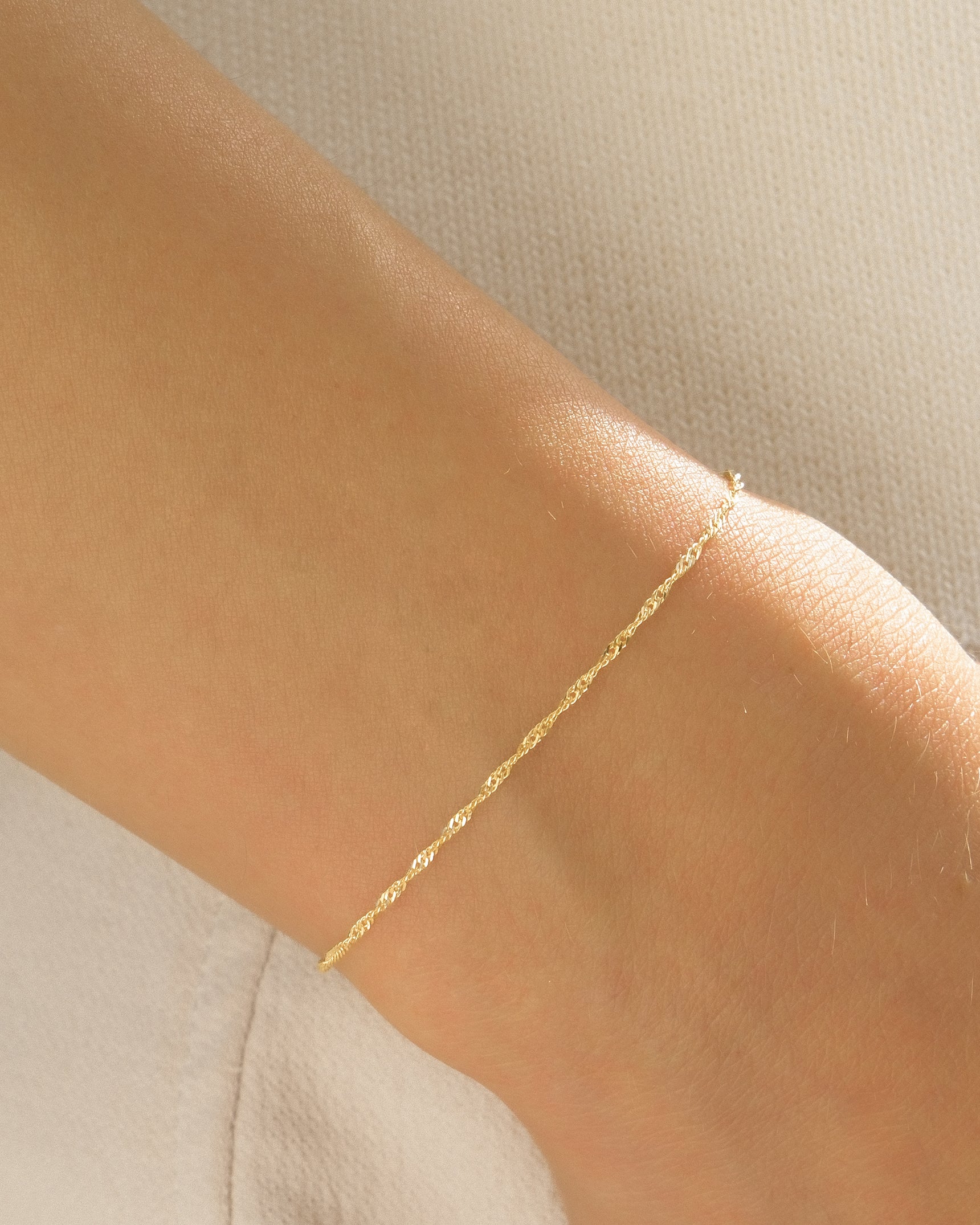 Singapore 14K Chain Bracelet