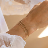 Shimmer Mirror Bracelet | Solid 14k Gold