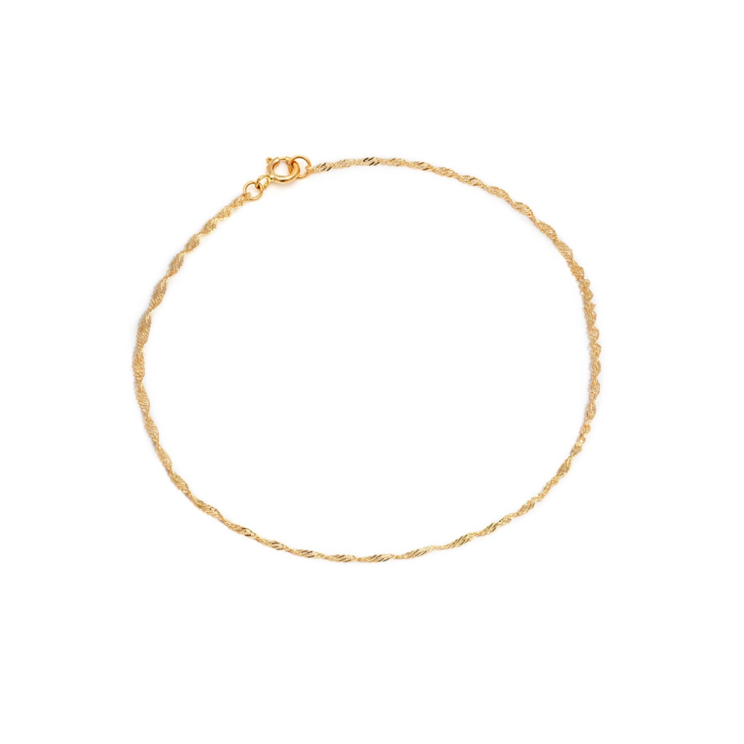 Singapore 14K Chain Bracelet