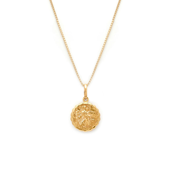 St Christopher Necklace | Gold