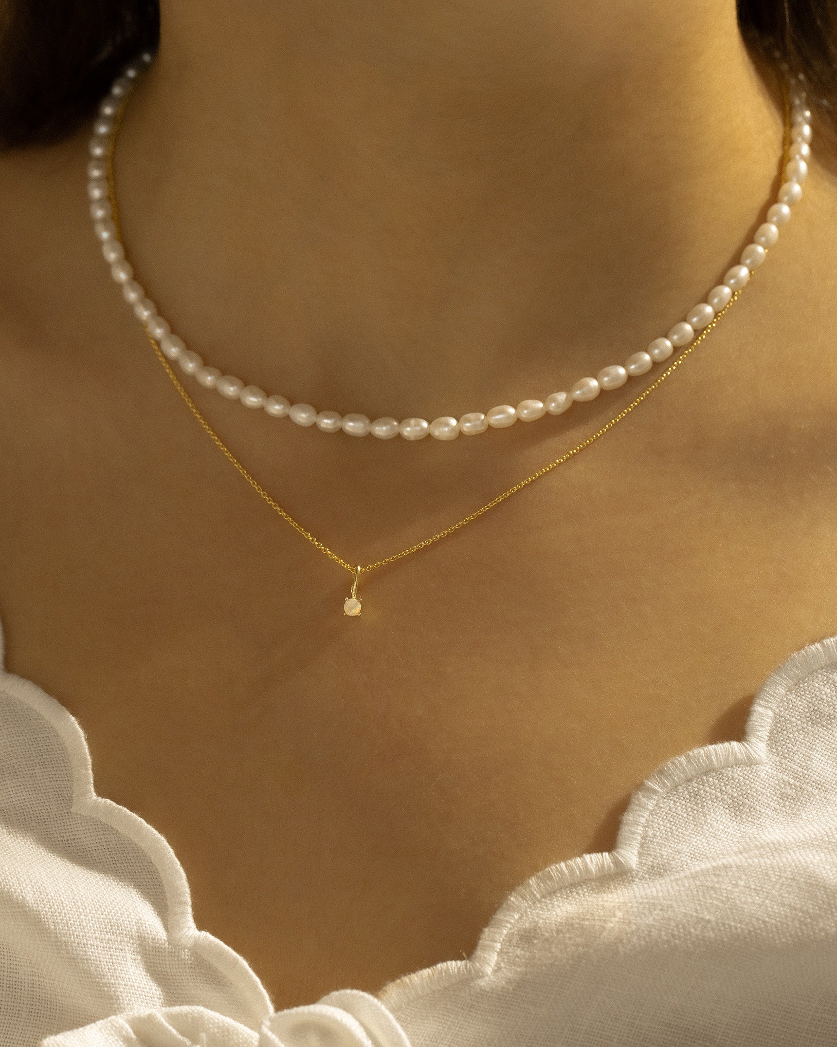 Opal Birthstone Necklace