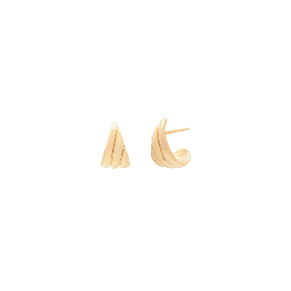 Swirl Studs | Gold