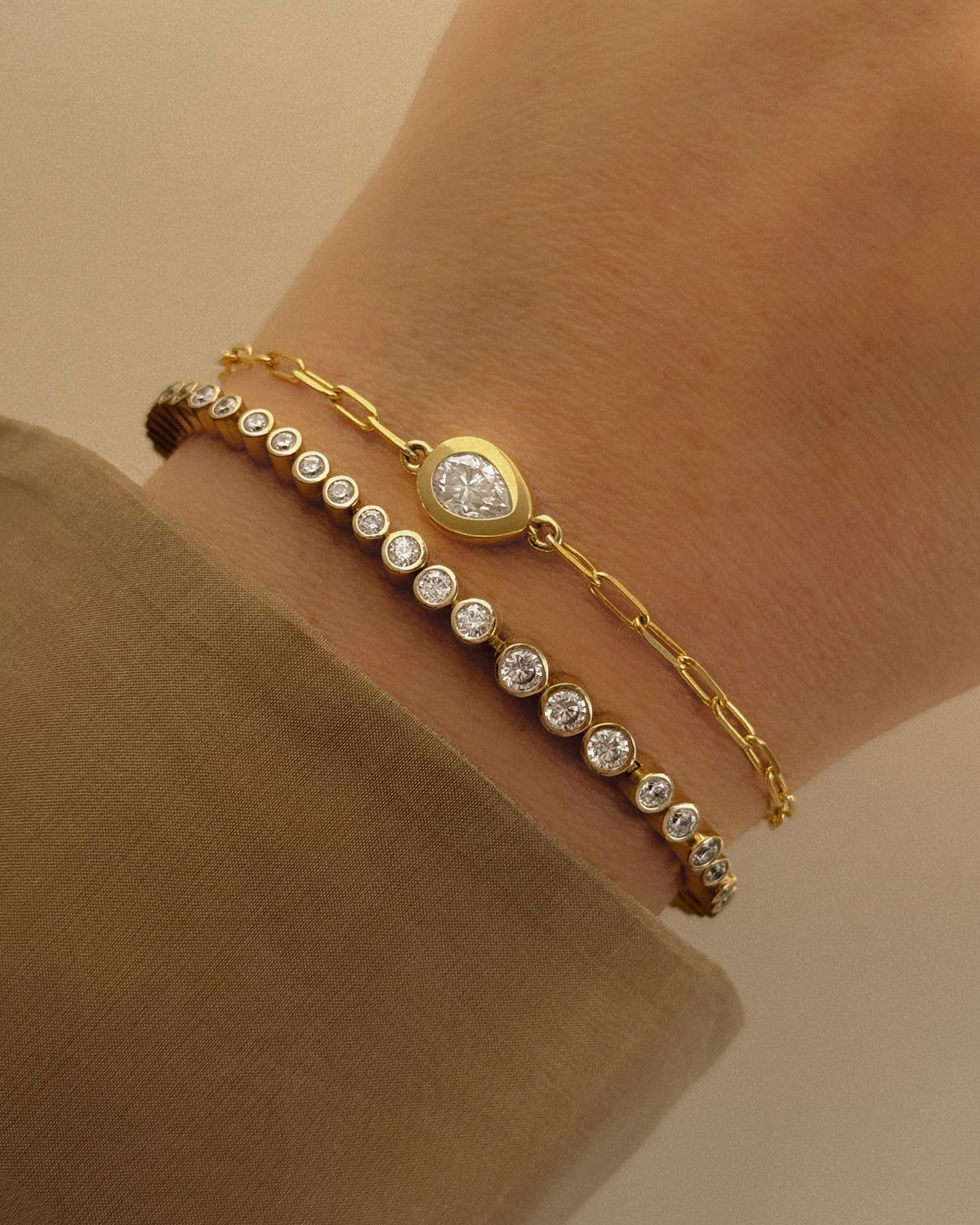 Teardrop Bezel Bracelet
