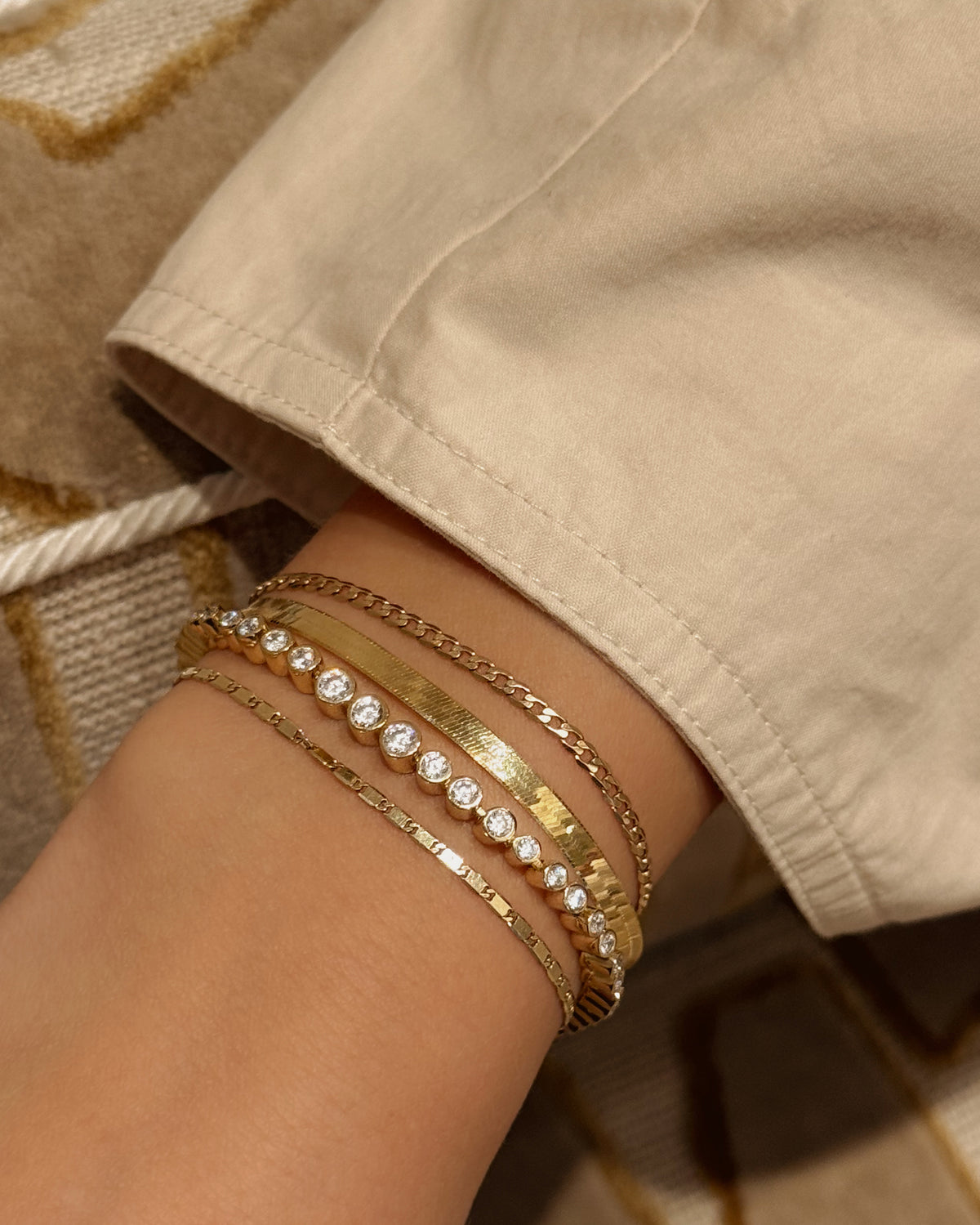 Tennis Lab Grown Bezel Bracelet