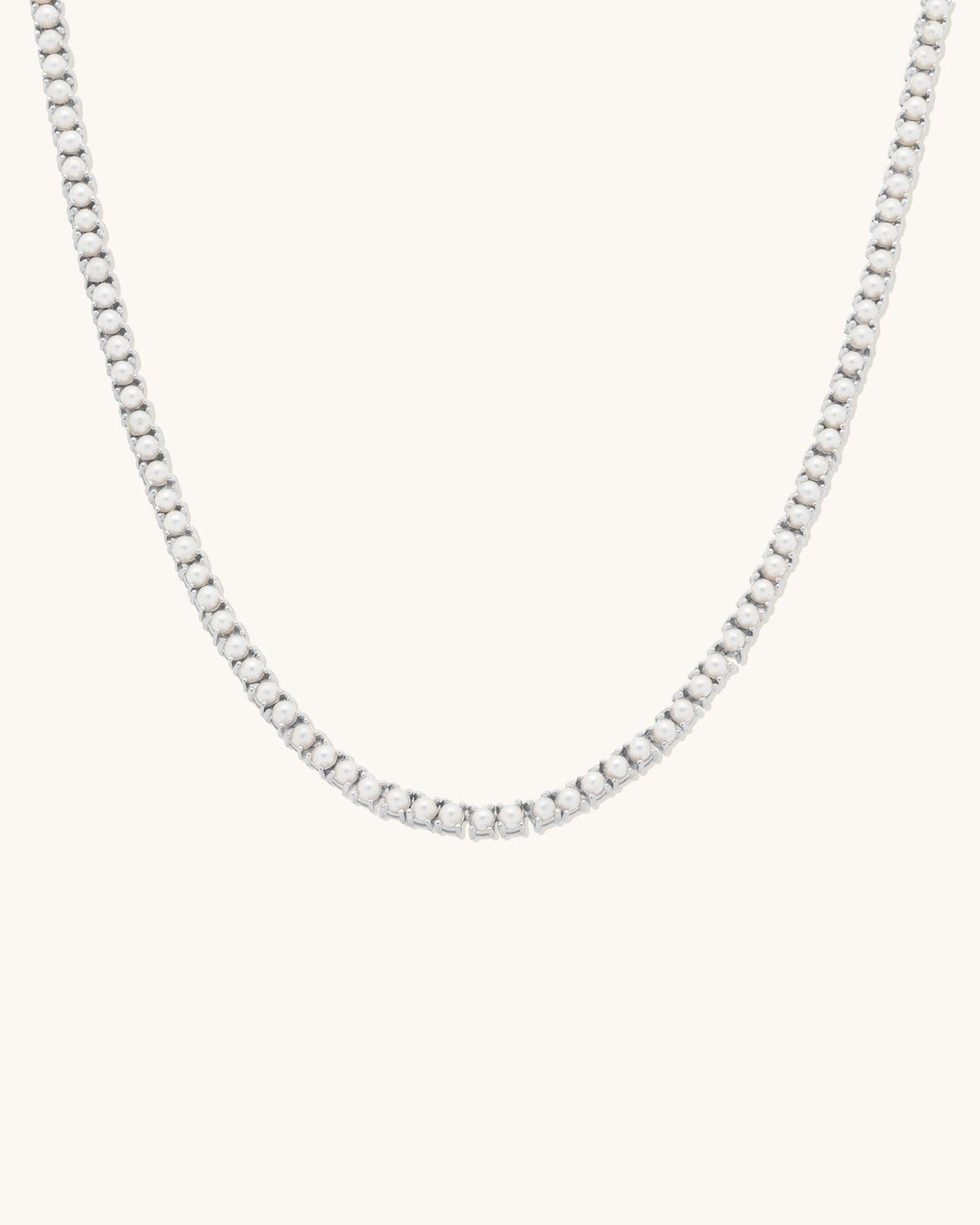 Tennis Pearl Necklace