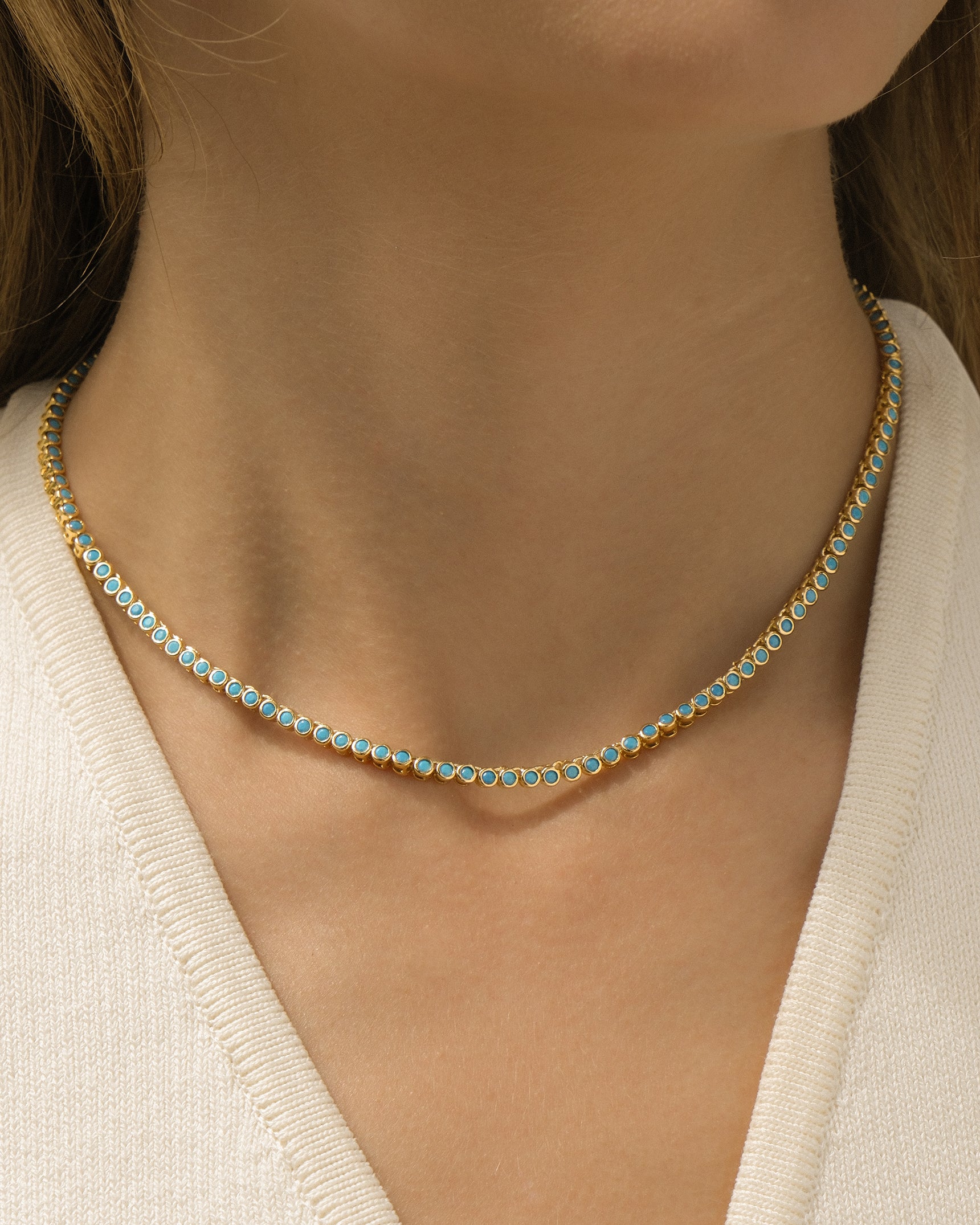 Tennis Turquoise Necklace