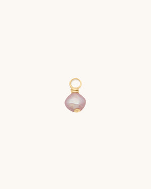 Wire Wrapped Pink Pearl Charm