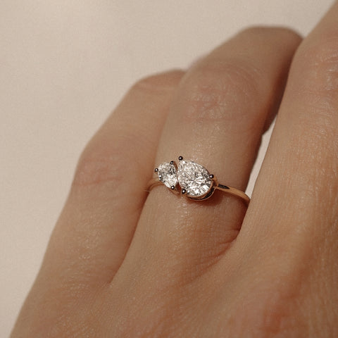 Toi Et Moi Ring | 14K & Moissanite