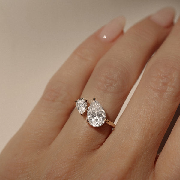 Toi Et Moi Bold Ring | 14K & Moissanite