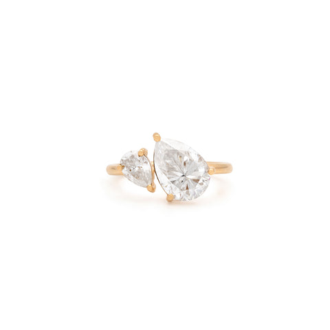 Toi Et Moi Bold Ring | 14K & Moissanite