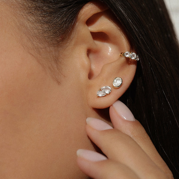 Toi Et Moi Studs | White Topaz