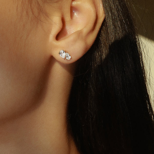 Toi Et Moi Studs | White Topaz