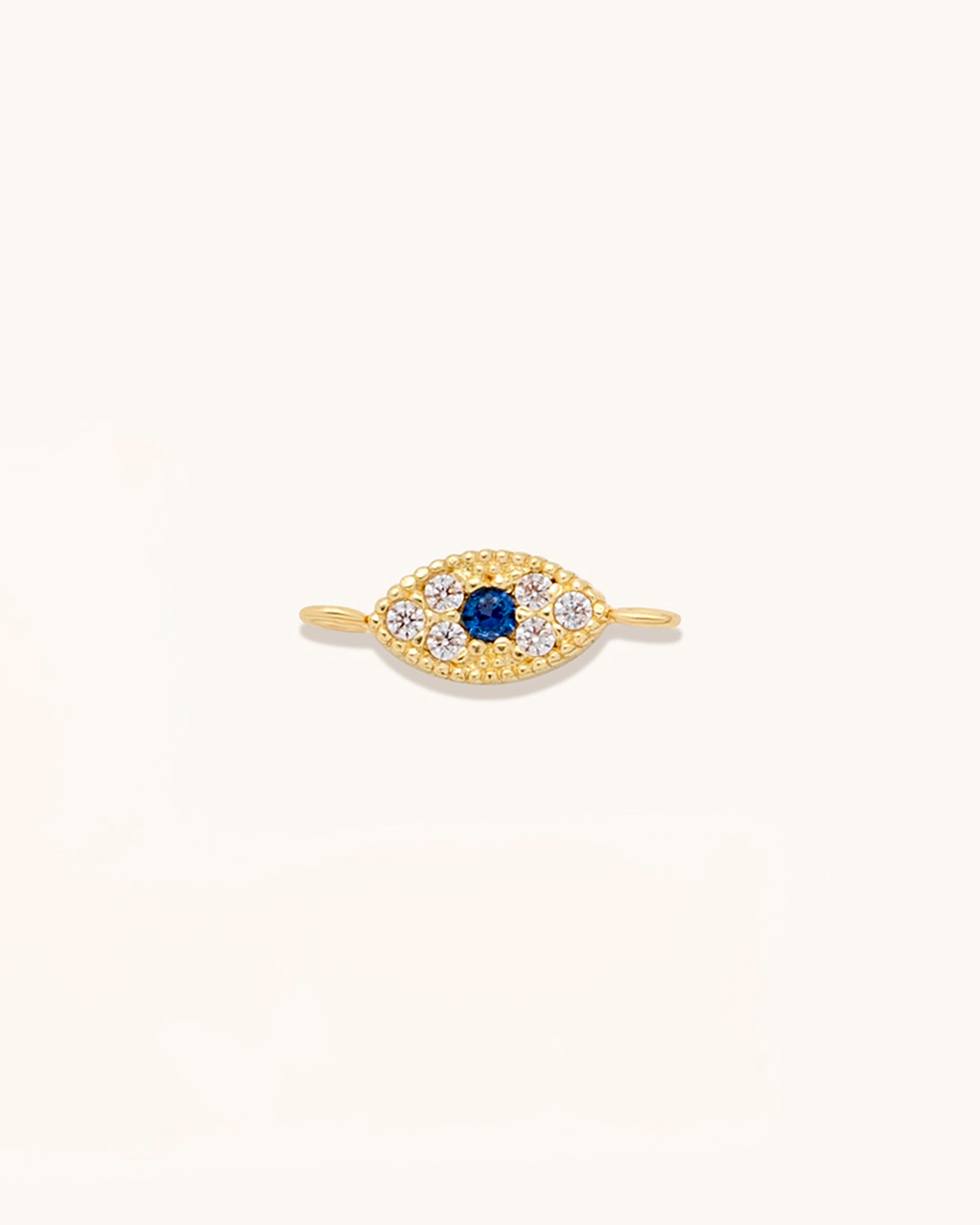 Turkish Eye Solid Gold Connector