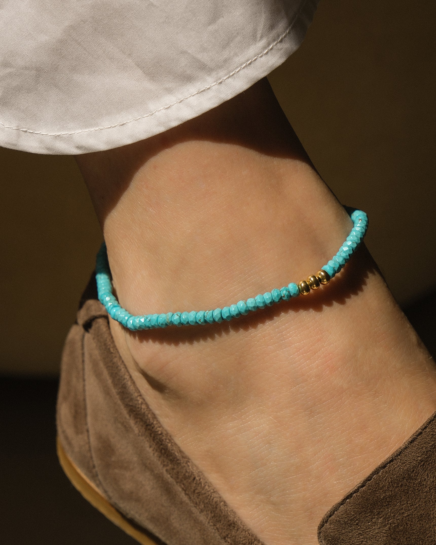 Turquoise Gemstone Anklet