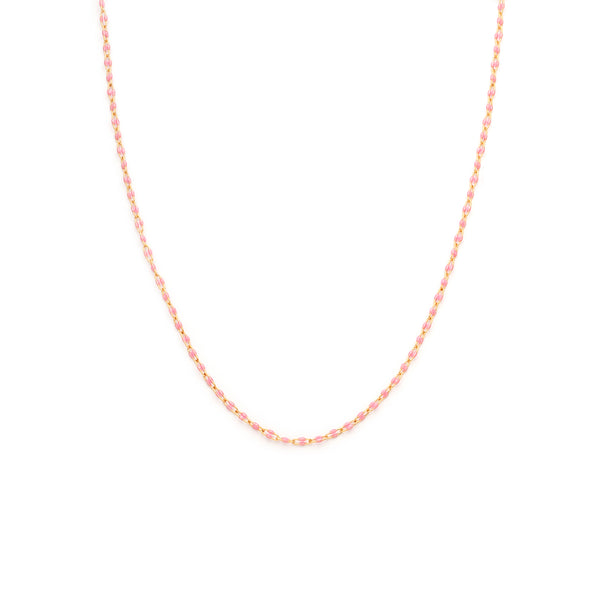 Candy Chain Necklace | Pink U-Link & Goldfill