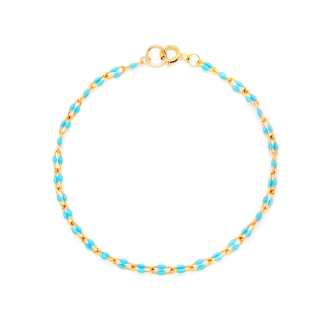 Candy Chain Bracelet | Turquoise U-Link & Goldfill