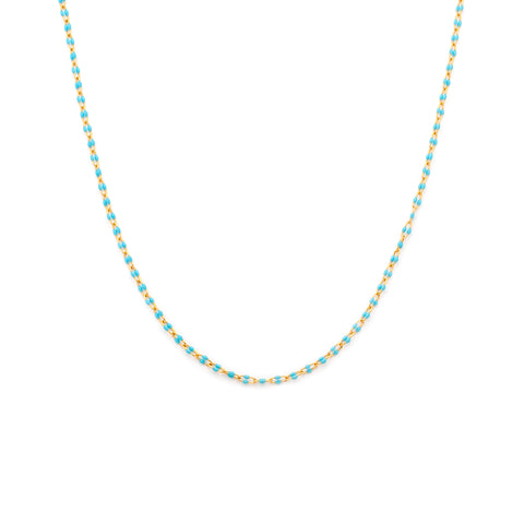 Candy Chain Necklace | Turquoise U-Link & Goldfill