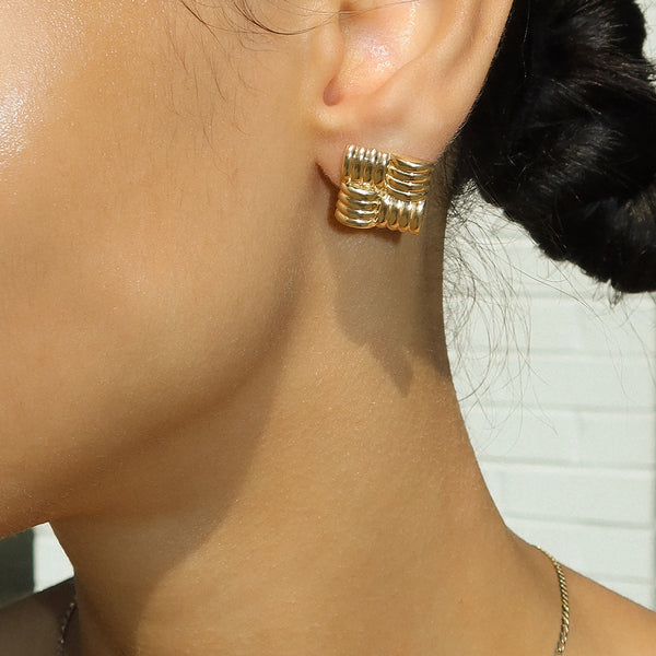 Weave Earrings | Gold