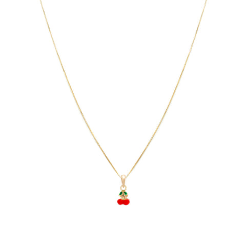 Cherry Necklace | 14k Gold