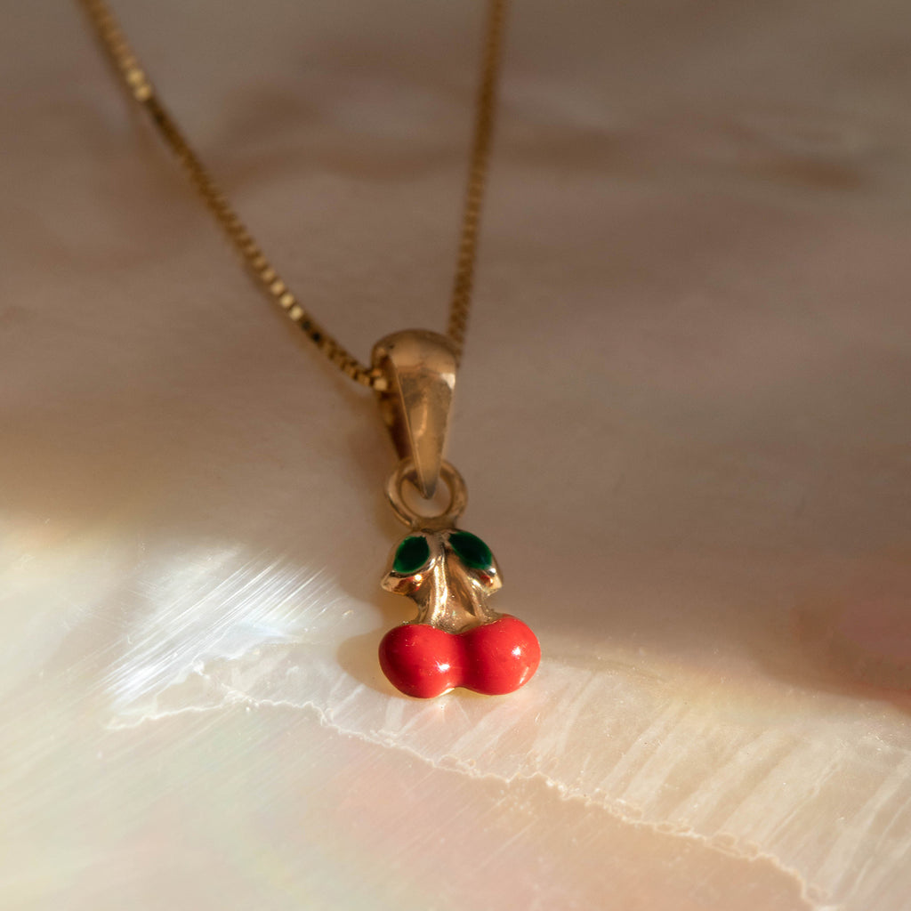 Cherry necklace gold Clearance