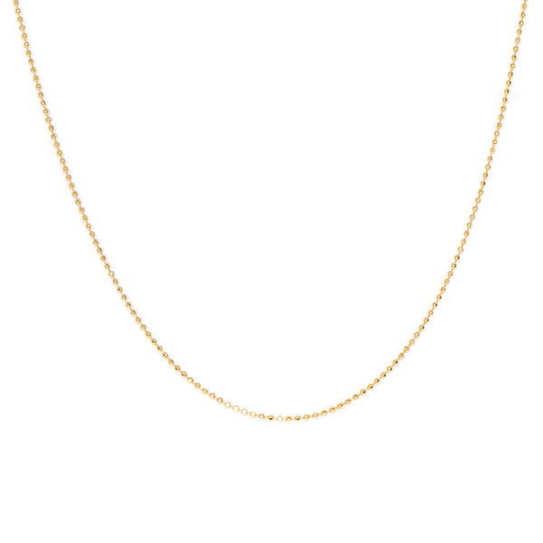 Diamond-Cut Ball Chain Necklace | 10k Gold