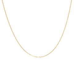 Diamond-Cut Ball Chain Necklace | 10k Gold