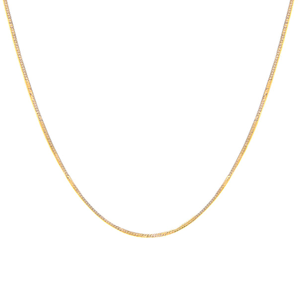 Herringbone Chain Necklace | 10k Gold