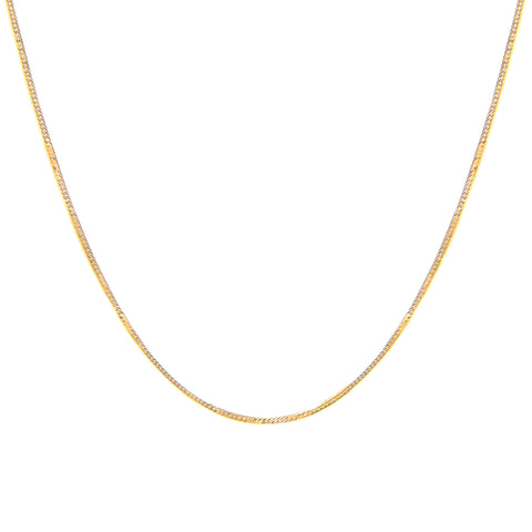 Herringbone Chain Necklace | 10k Gold