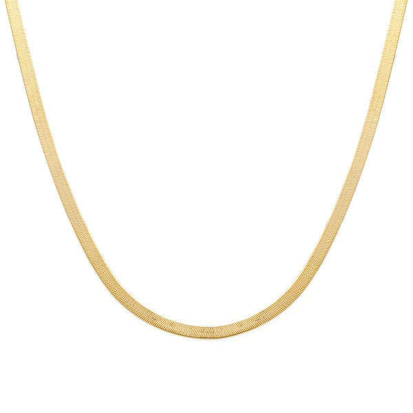 Herringbone Mother Necklace | 10k Gold