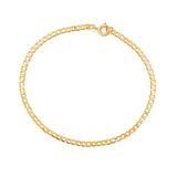 Cubano Chain Anklet | Solid 14k Gold