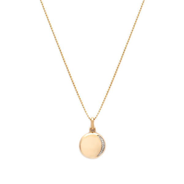 Eclipse Necklace | 14k Gold & Diamond