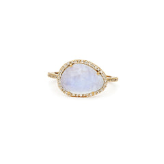 Etereo Ring | 14k Gold, Moonstone & Diamond