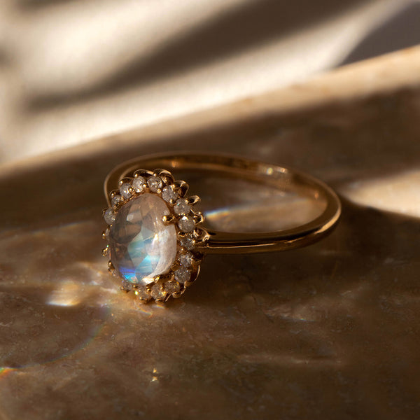 Mini Antiquity Ring | 14k Gold & Moonstone