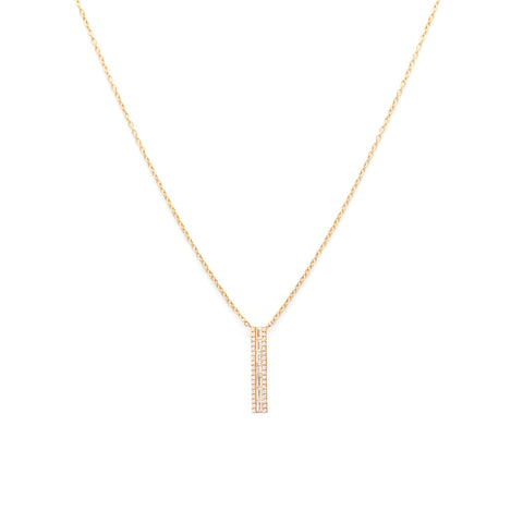 Diamond Path Necklace | 14k Gold & Diamond