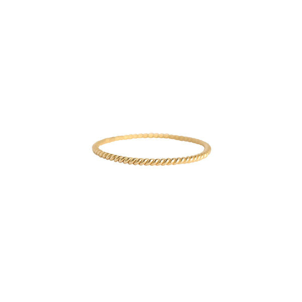 Twist Band Ring | 14k Gold