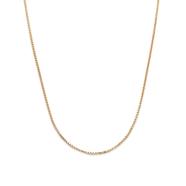 leah alexandra box chain necklace gold