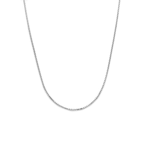 leah alexandra box chain layering necklace silver