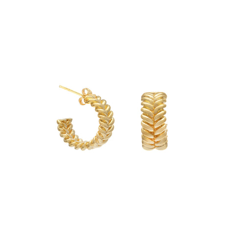 Braided Bold Hoops | Gold