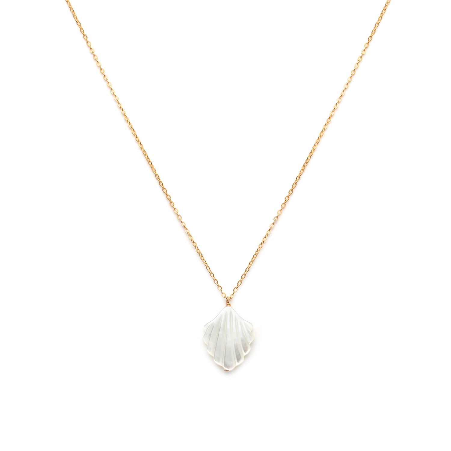 Shell pendant store gold