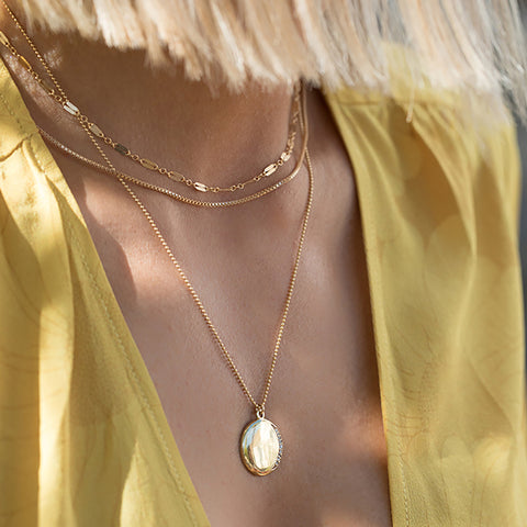 leah alexandra gold coin necklace eclipse necklace
