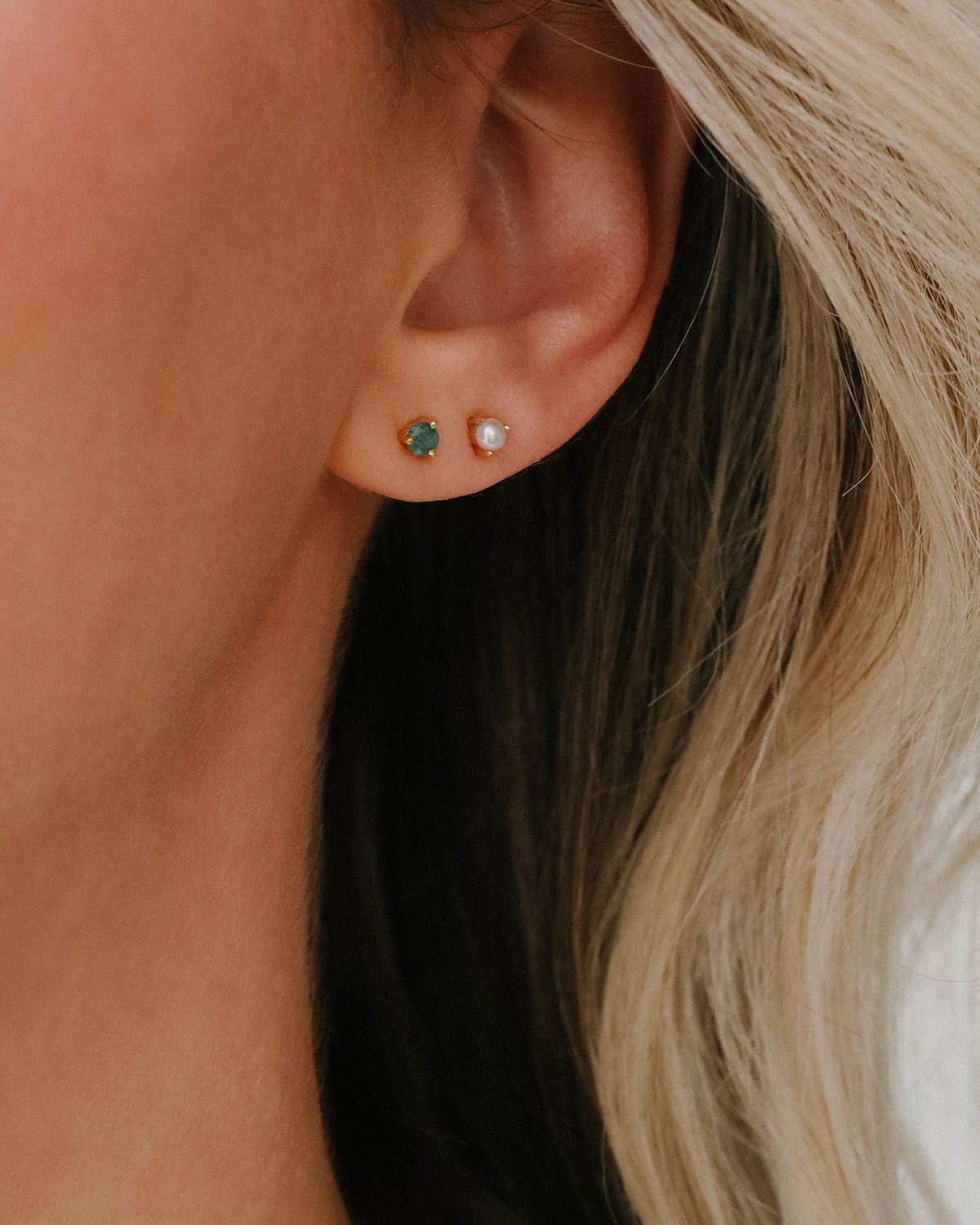Pearl Birthstone Studs
