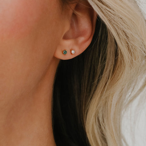 Element Studs | Gold & Pearl
