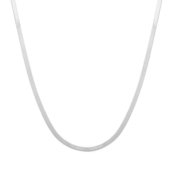 Herringbone Mother Necklace | Silver