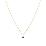 Leah Alexandra amethyst 14k gold birthstone february necklace element necklace