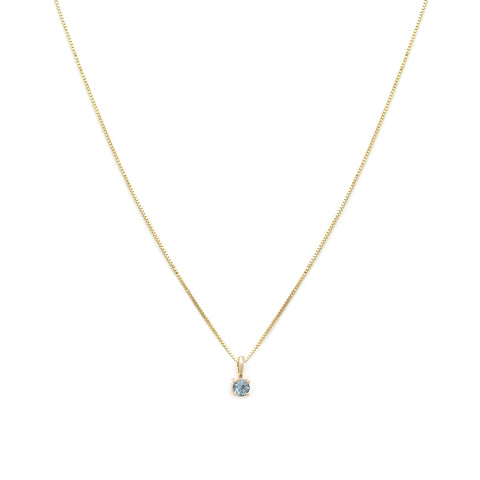 Leah Alexandra aquamarine 14k gold birthstone element necklace