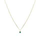 Leah Alexandra Emerald 14k gold birthstone element necklace